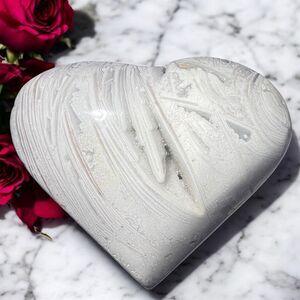 Mexican White Lace‎ Agate Druzy Heart Carving (12)